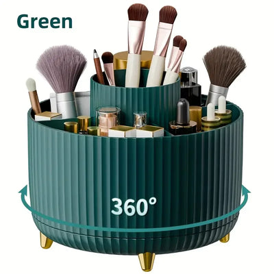 Rotating  Makeup Brushes Holder Organizer