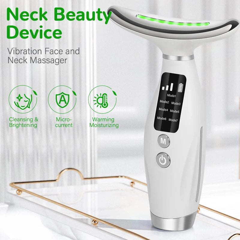 Neck face beauty device vibration massage