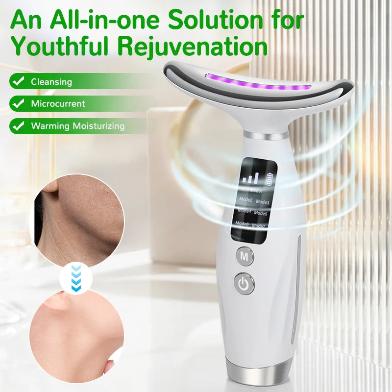 Neck face beauty device vibration massage