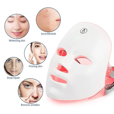 Rechargeable Facial LED Mask Colors LED